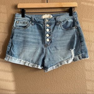 Altar’d State High Waist Cutoff Button Fly Jean Shorts Size 29